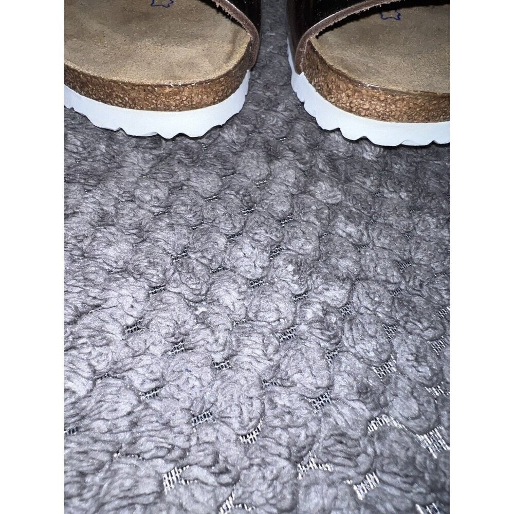 BIRKENSTOCK Arizona Flats Metallic Copper White Everyday Slides Size 38/7 - Picture 5 of 11